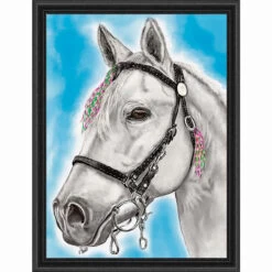 Collection D'Art White Maned Diamond Painting