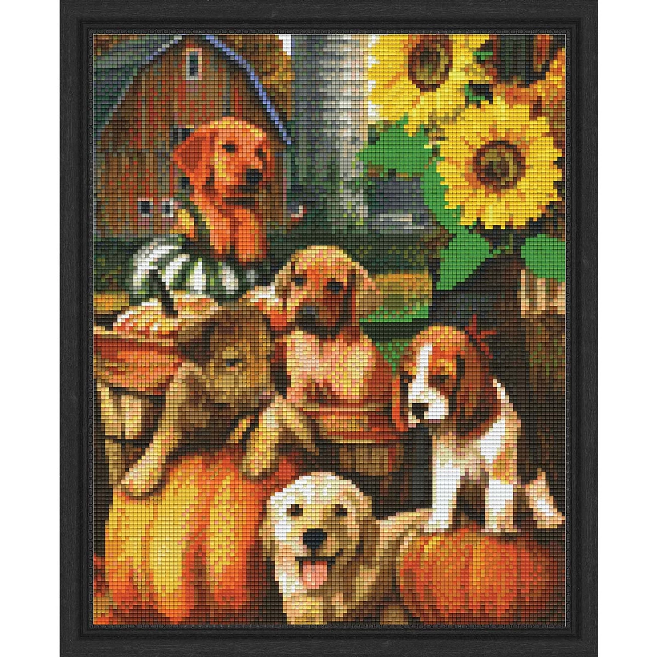 PixelHobby Autumn Puppies Mosaic Art Kit 3 PixelHobby Autumn Puppies Mosaic Art Kit