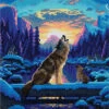 Crystal Art Howling Wolves Diamond Painting -Craft and Hobbies Store 043138 1 98696.1696263478