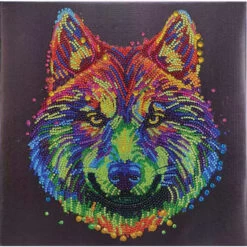 Craft and Hobbies Store 8 Crystal Art Colorful Wolf Diamond Painting