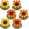 Herrschners Bold Sunflowers Coasters Pony Bead Kit -Craft and Hobbies Store 043576 01163.1693398320