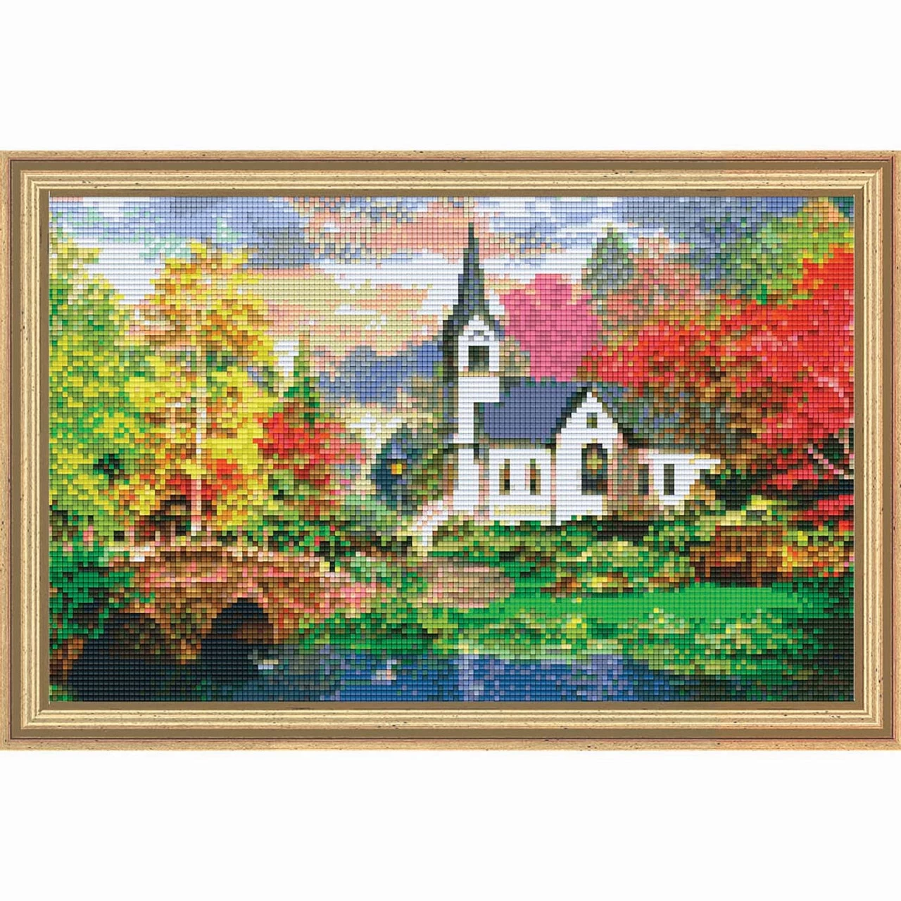 PixelHobby Autumn Church Mosaic Art Kit 3 PixelHobby Autumn Church Mosaic Art Kit