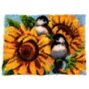 Herrschners Sunflower Chickadees Latch Hook Kit -Craft and Hobbies Store 132029 82125.1693411389
