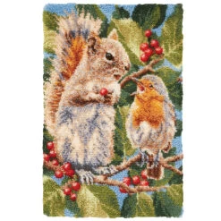 Herrschners Chatter In The Woods Latch Hook Kit