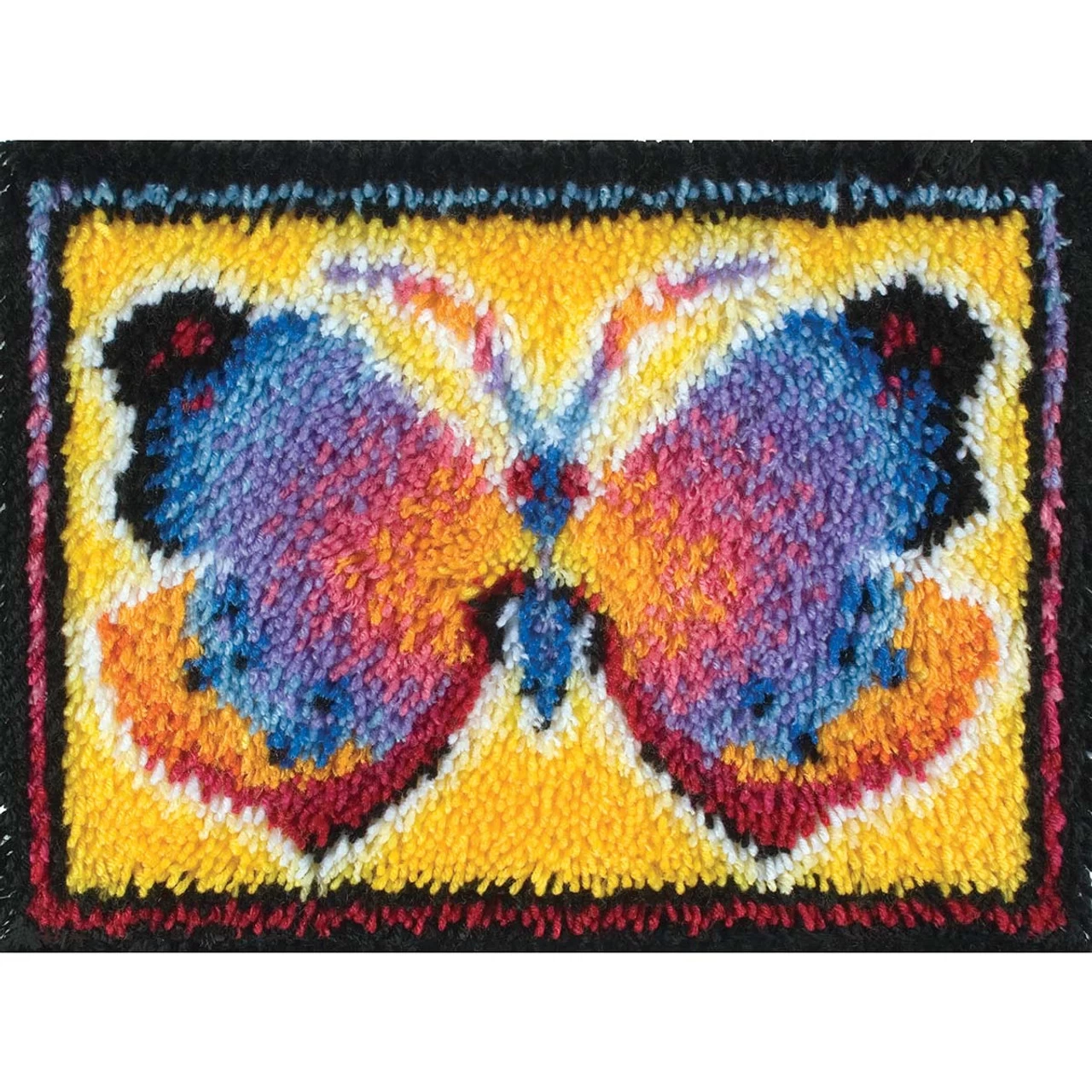 WonderArt Butterfly Fantasy Latch Hook Kit 3 WonderArt Butterfly Fantasy Latch Hook Kit