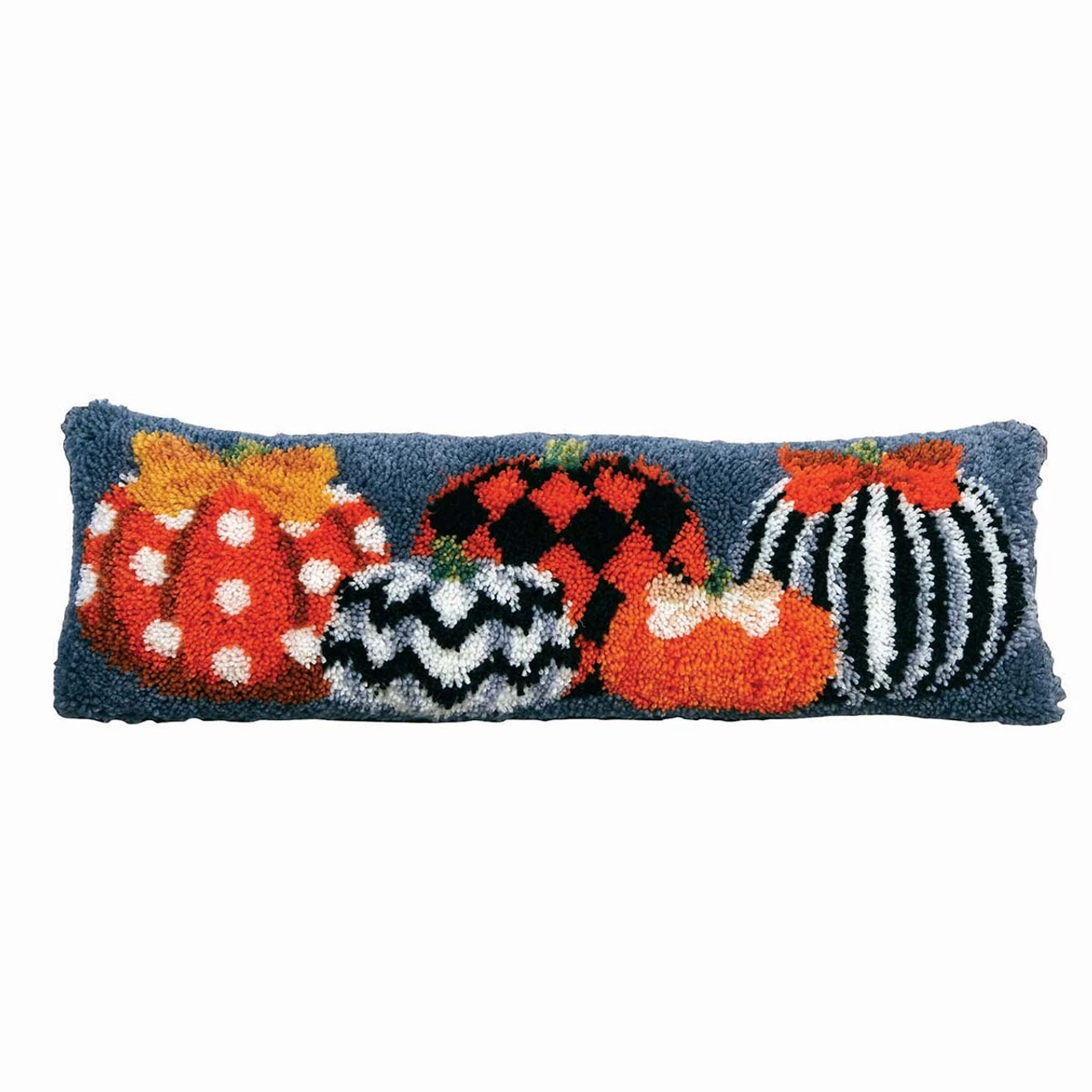 Herrschners Geometric Pumpkins Bench Pillow Latch Hook Kit 3 Herrschners Geometric Pumpkins Bench Pillow Latch Hook Kit