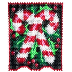Herrschners Candy Cane Delight Pony Bead Kit