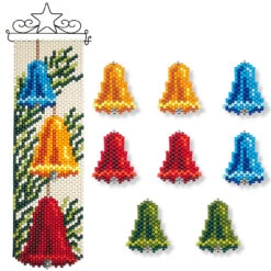 Herrschners Christmas Bells, Set Of 2 Pony Bead Kit