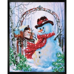 Diamond Dotz Father Snow Kit & Frame Diamond Painting