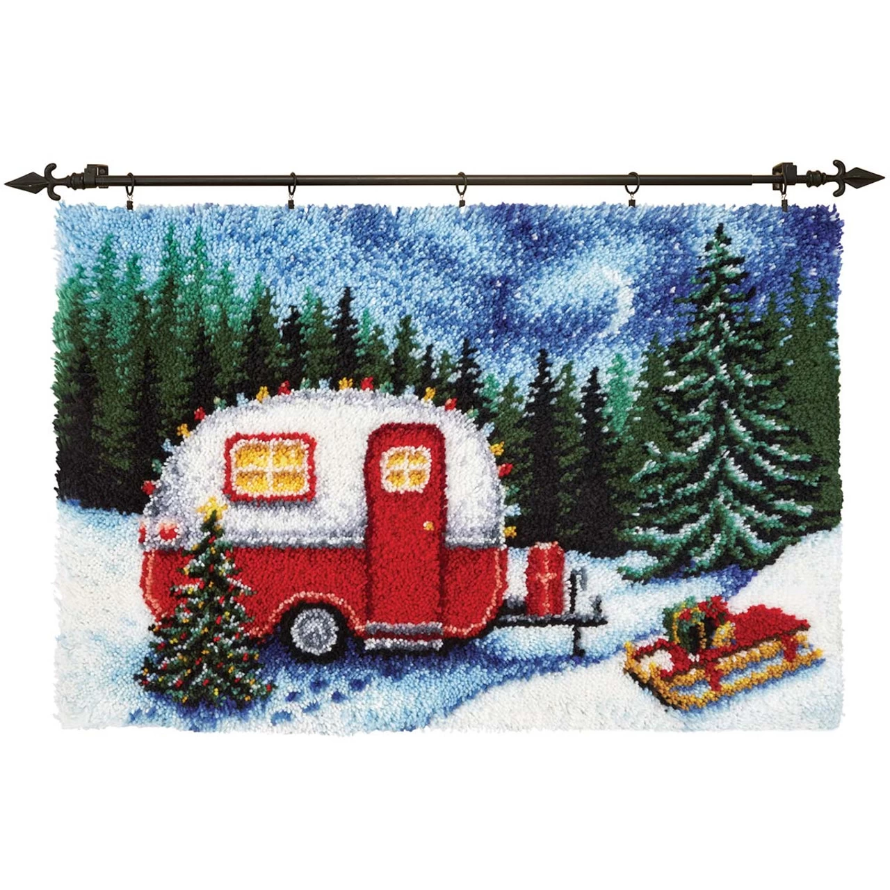 Herrschners Christmas Camper Latch Hook Kit 3 Herrschners Christmas Camper Latch Hook Kit