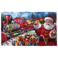 Herrschners All Aboard Santa Express Latch Hook Kit